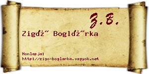 Zigó Boglárka névjegykártya